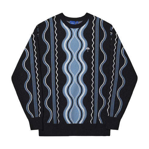 Helas Coogle Crewneck Knit Sweatshirt - Multico - Streetart.fr